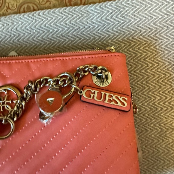 626-RITT Guess Shoulder Coral Blakely Status Luxe NWT Gold Hardware Satchel - Picture 14 of 16